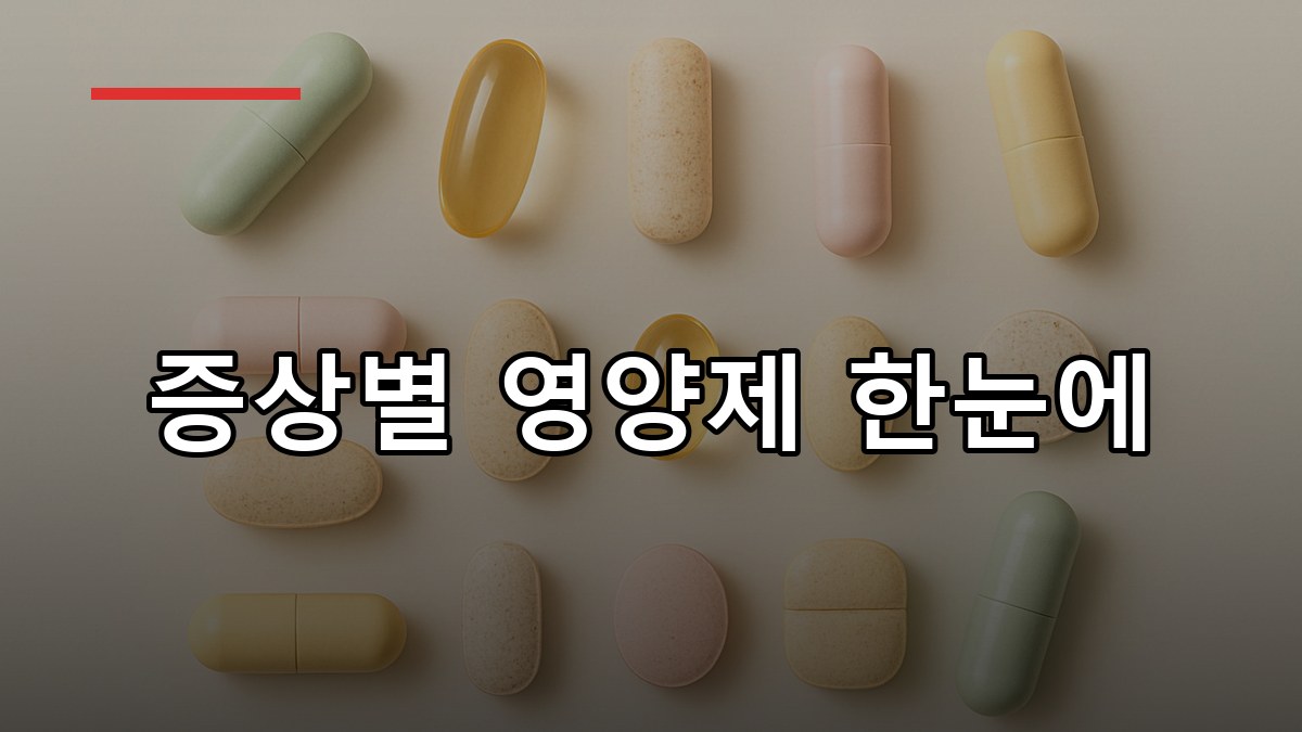 증상별 영양제 총정리: 목적별로 쉽게 고르는 법